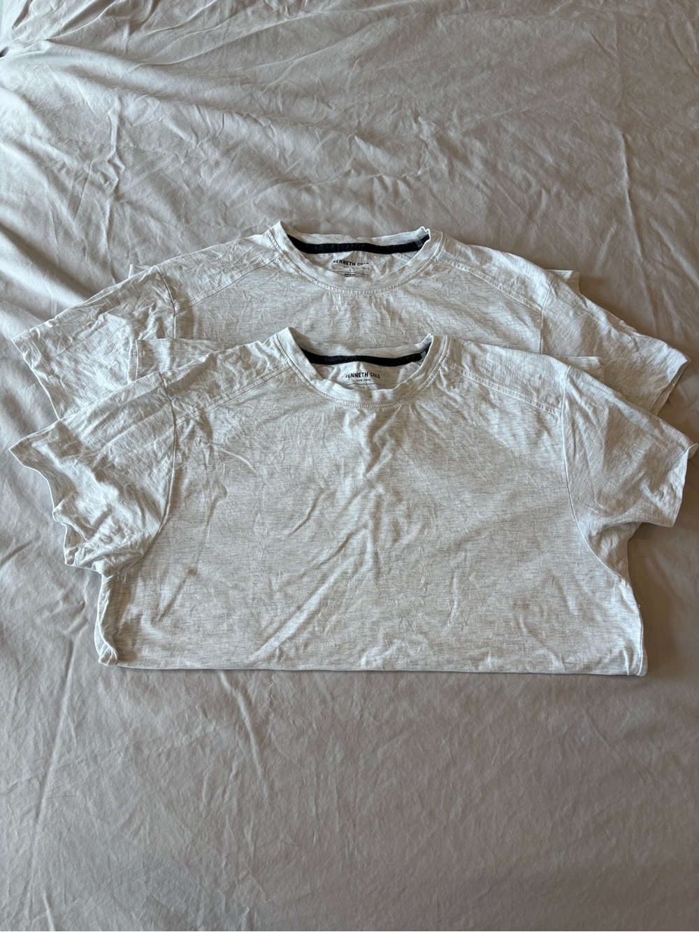 Kenneth Cole Llght oatmeal/ gray heather Short Sleeve Crewneck Tee - 2 pack